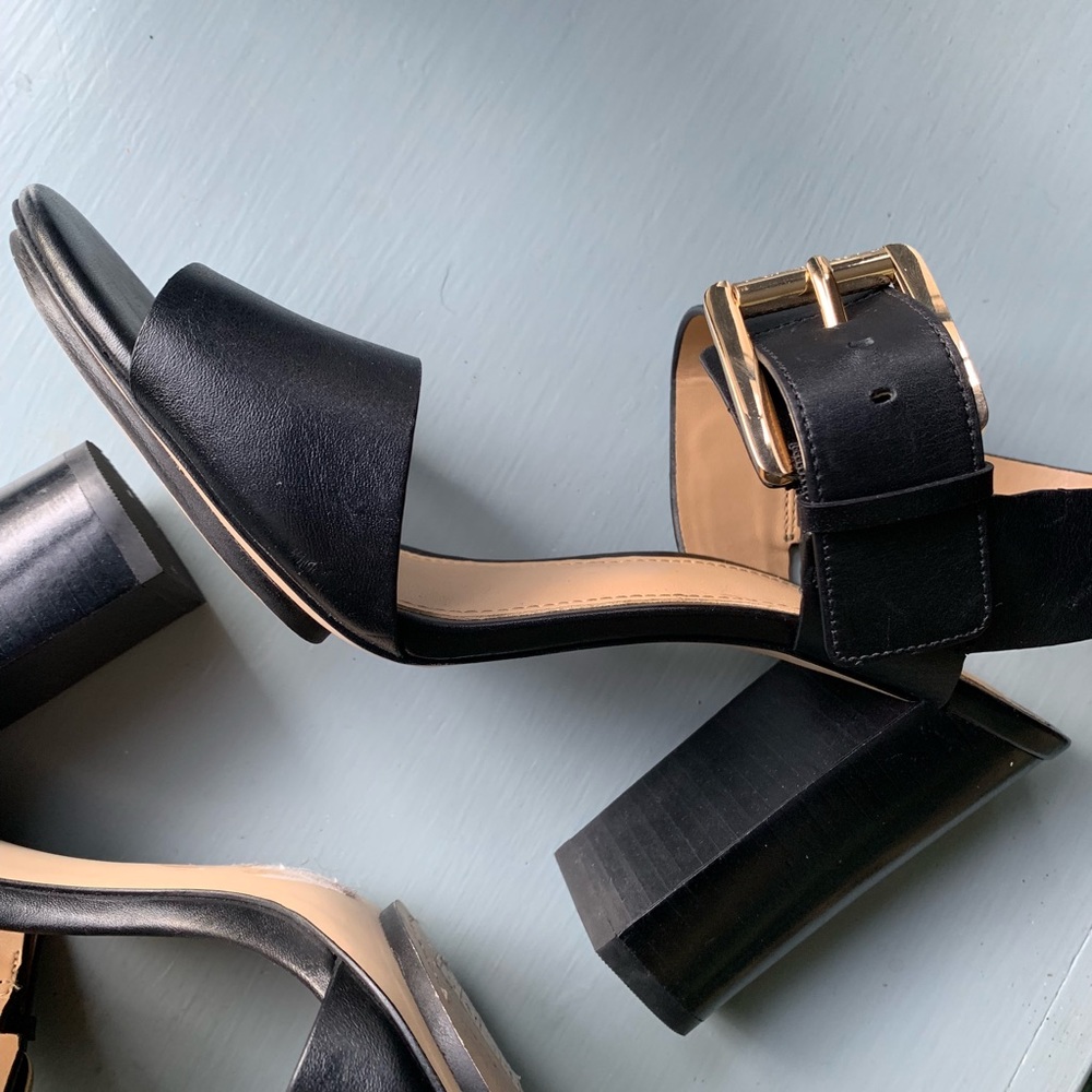 Michael Kors black leather heels - Picture 3 of 4